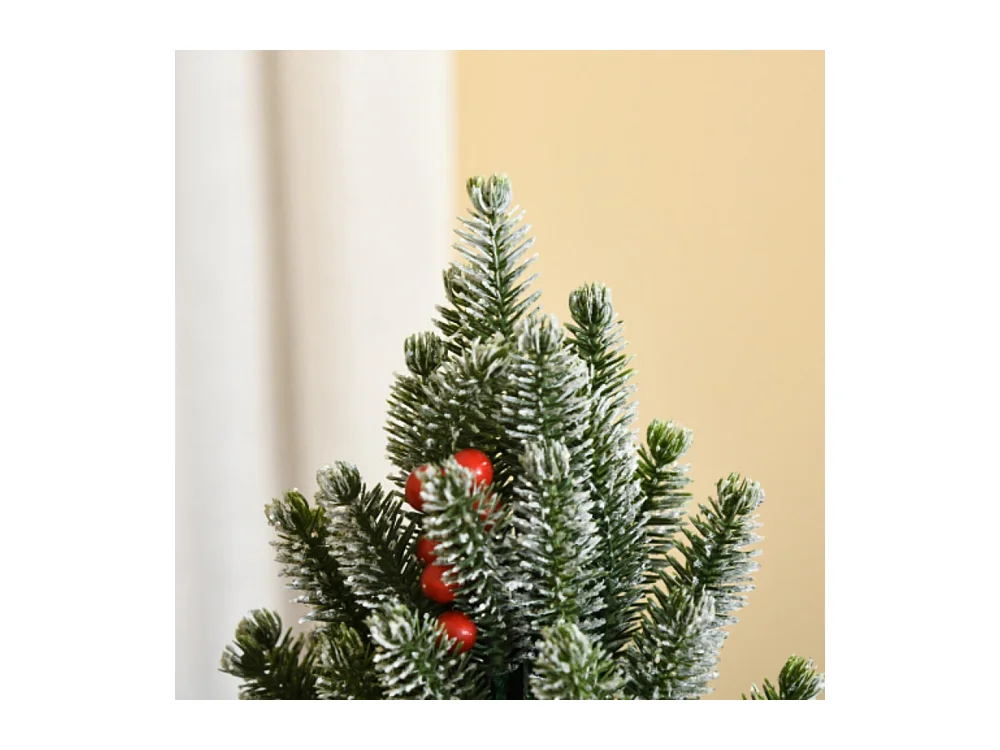 Künstlicher Weihnachtsbaum Tisch-Christbaum Äste schneebedecktes Design,Christbaum künstlicher Weihnachtsbaum Ø27 x 47 cm