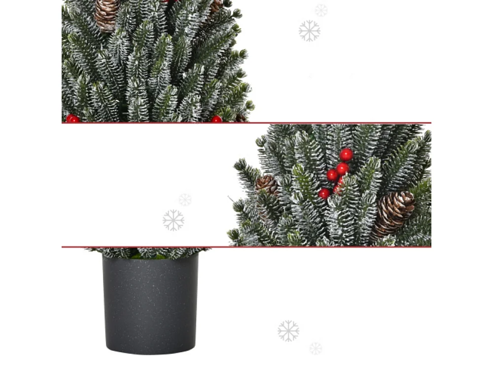 Künstlicher Weihnachtsbaum Tisch-Christbaum Äste schneebedecktes Design,Christbaum künstlicher Weihnachtsbaum Ø27 x 47 cm