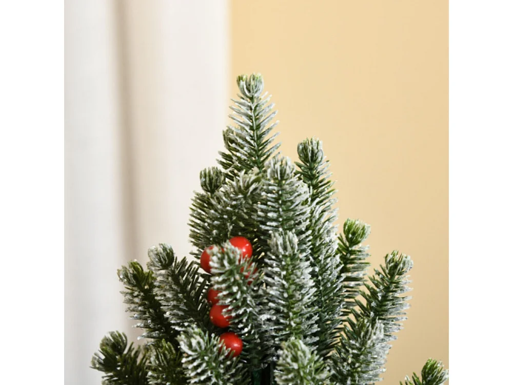 Künstlicher Weihnachtsbaum Tisch-Christbaum Äste schneebedecktes Design,Christbaum künstlicher Weihnachtsbaum Ø27 x 47 cm