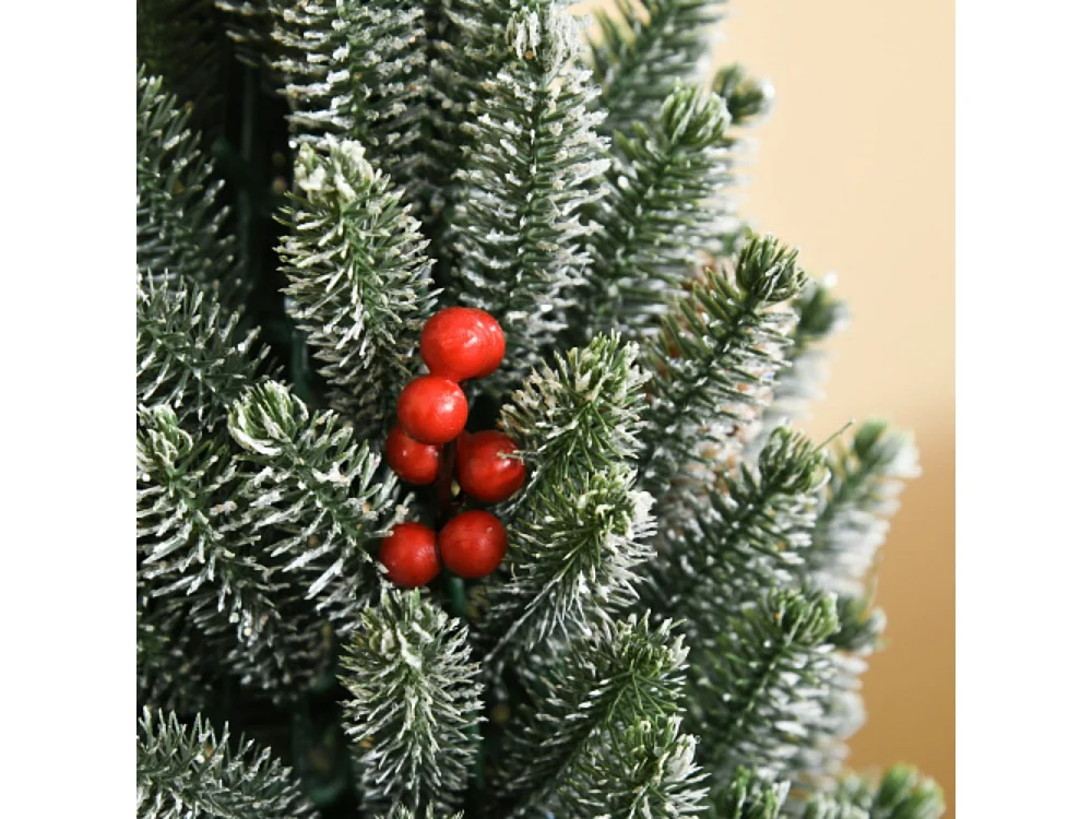 Künstlicher Weihnachtsbaum Tisch-Christbaum Äste schneebedecktes Design,Christbaum künstlicher Weihnachtsbaum Ø27 x 47 cm