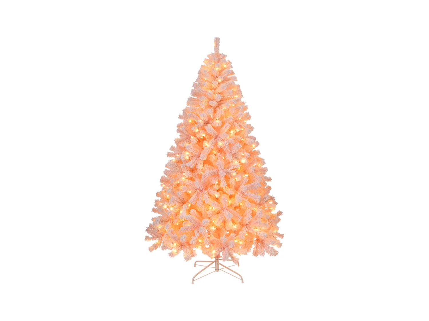 Weihnachtsbaum mit 100 warmen Lichtern und 750 Zweigspitzen Künstlichen Weihnachten Tannenbaum Weihnachtsdekoration Rosa
