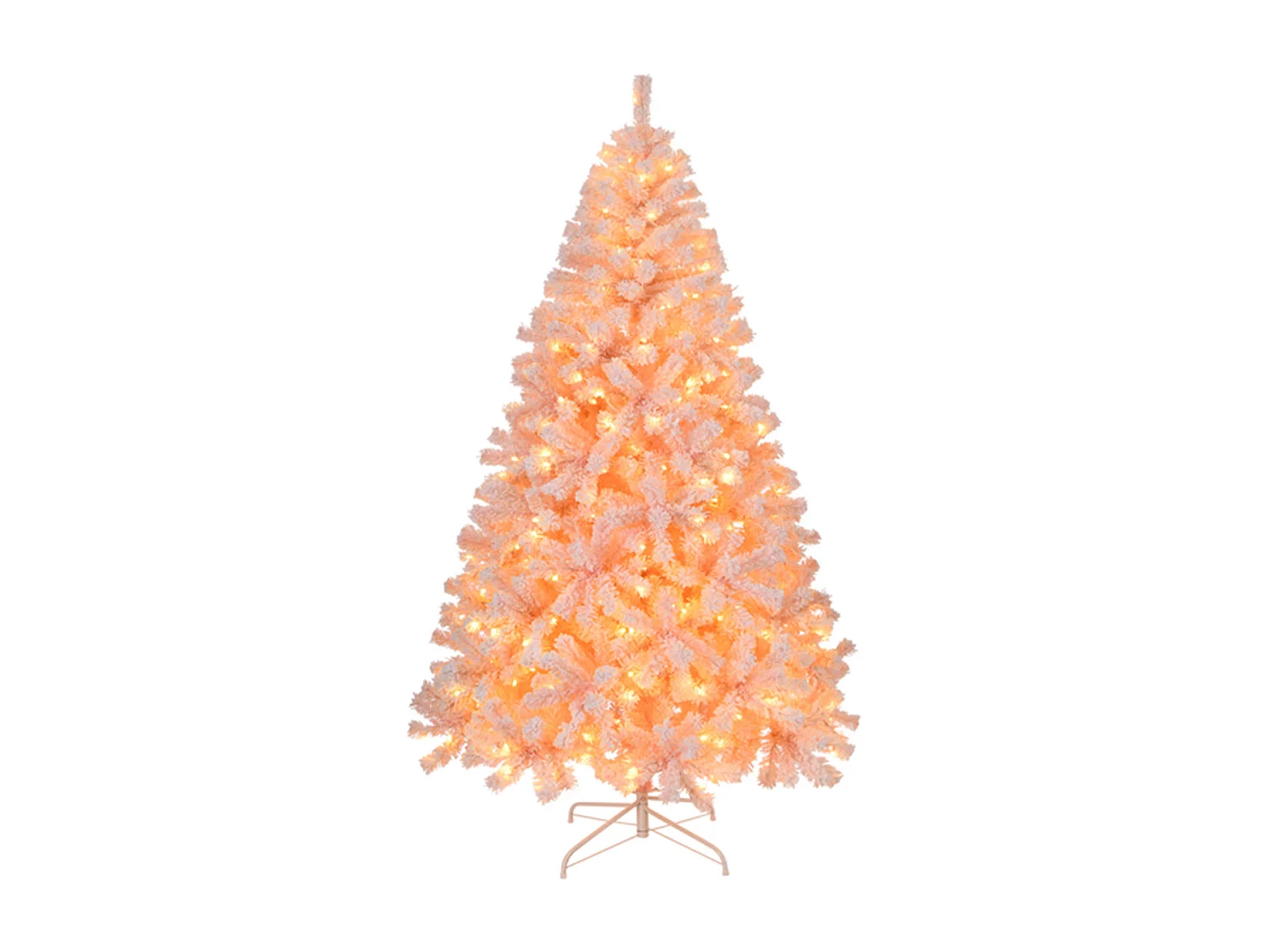 Weihnachtsbaum mit 100 warmen Lichtern und 750 Zweigspitzen Künstlichen Weihnachten Tannenbaum Weihnachtsdekoration Rosa