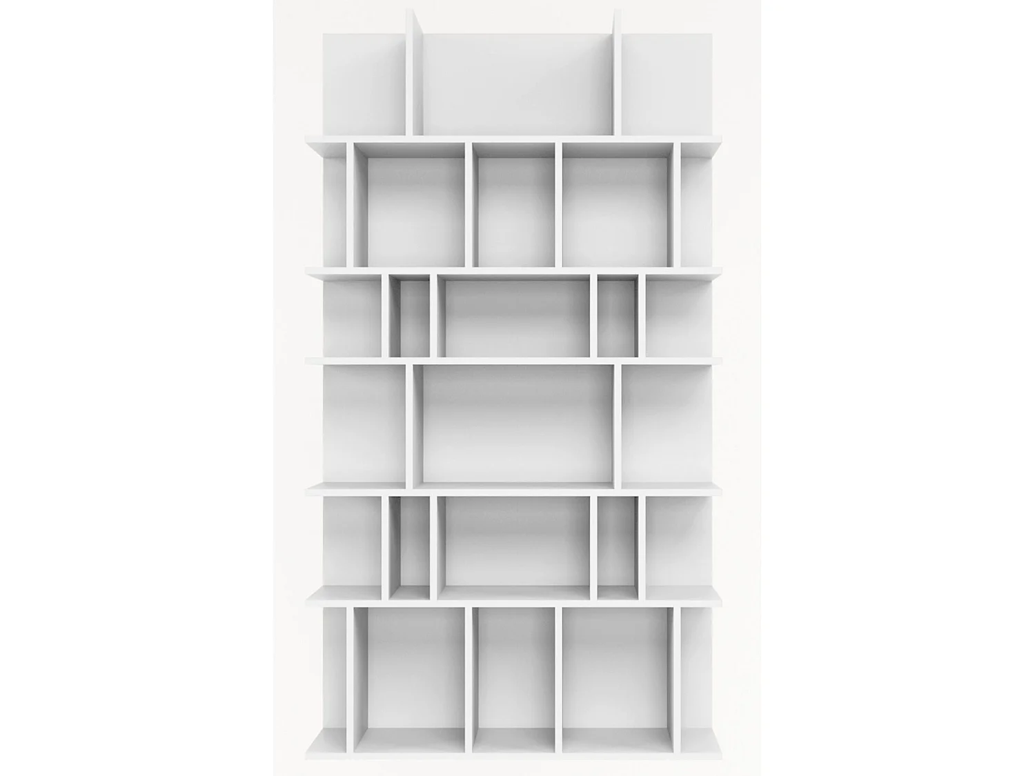 Étagère murale et autoportante – compartiments asymétriques – blanc – 180 × 50 cm – BEMMI