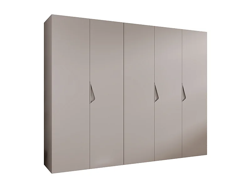 Drehtürenschrank Sandi 1 250 / 202 / 52 (Kaschmir + Griffe: Kaschmir)