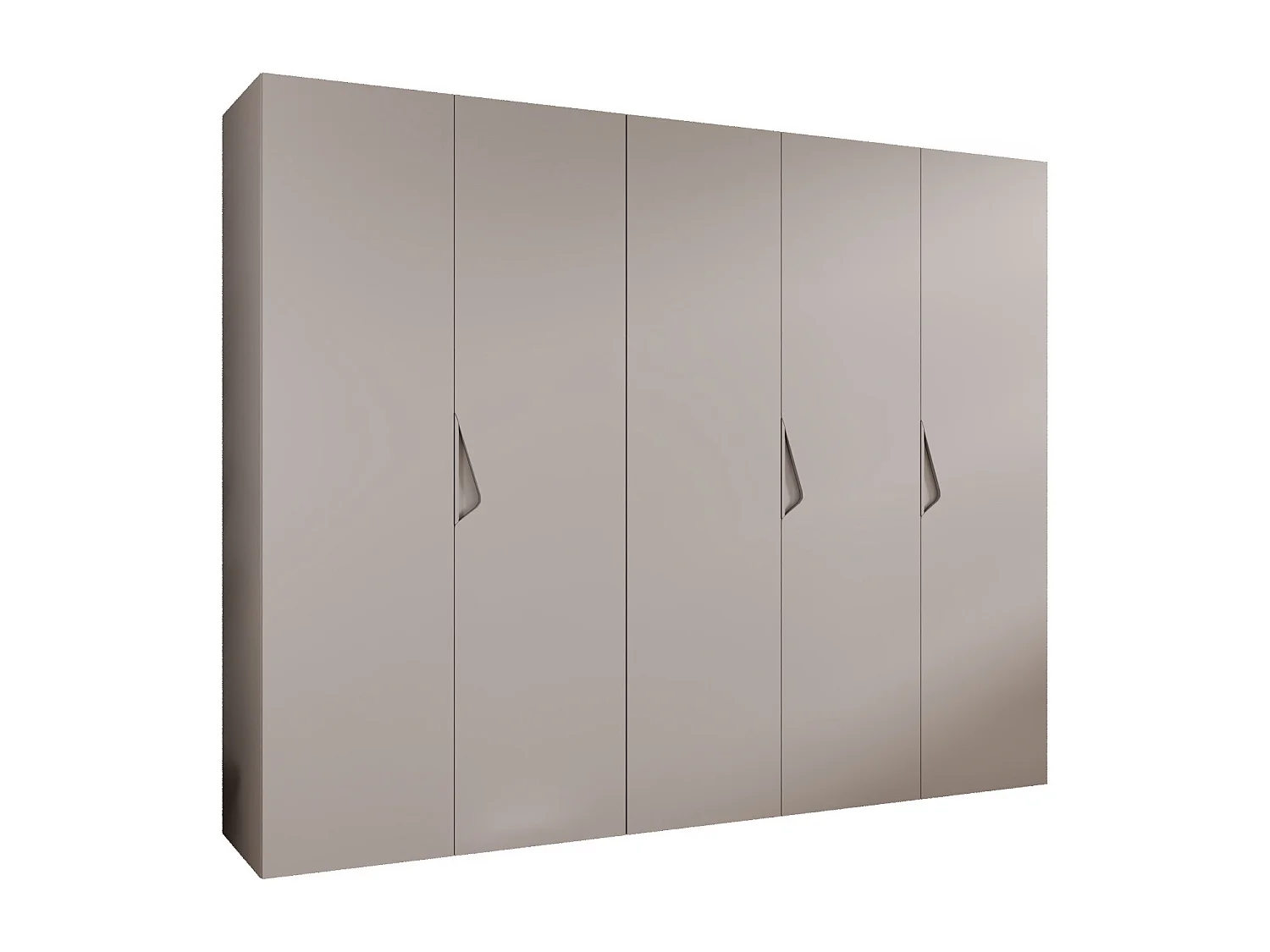 Armoire à portes battantes Sandi 1 250 / 202 / 52 (Cachemire + poignées: Cachemire)