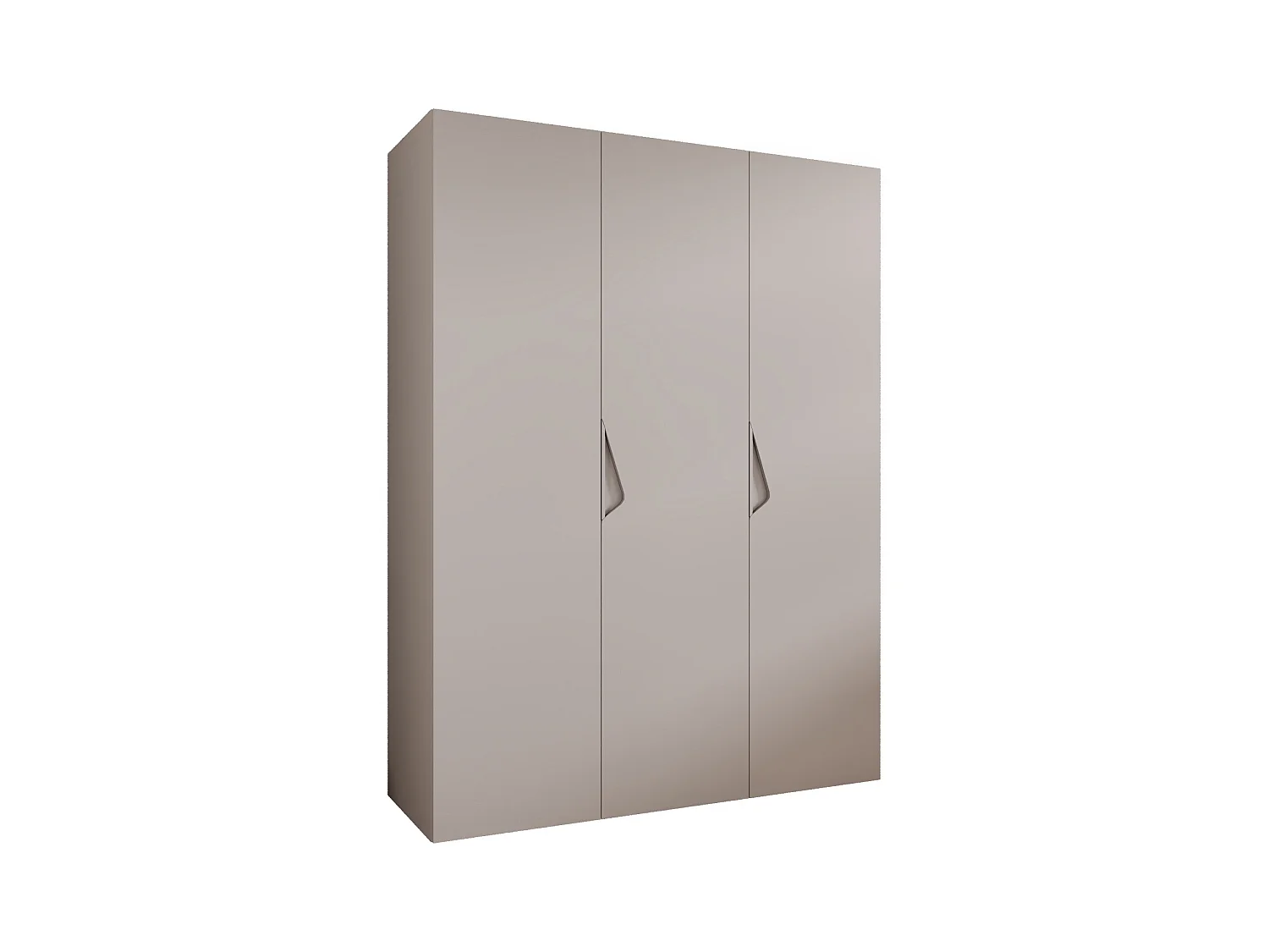 Drehtürenschrank Sandi 1 150 / 202 / 52 (Kaschmir + Griffe: Kaschmir)