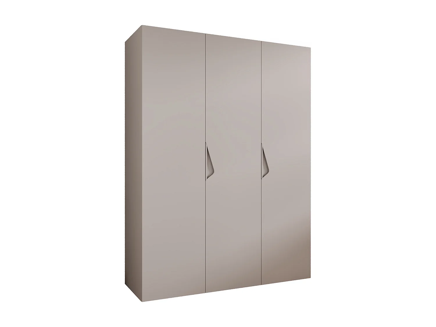 Drehtürenschrank Sandi 1 150 / 202 / 52 (Kaschmir + Griffe: Kaschmir)