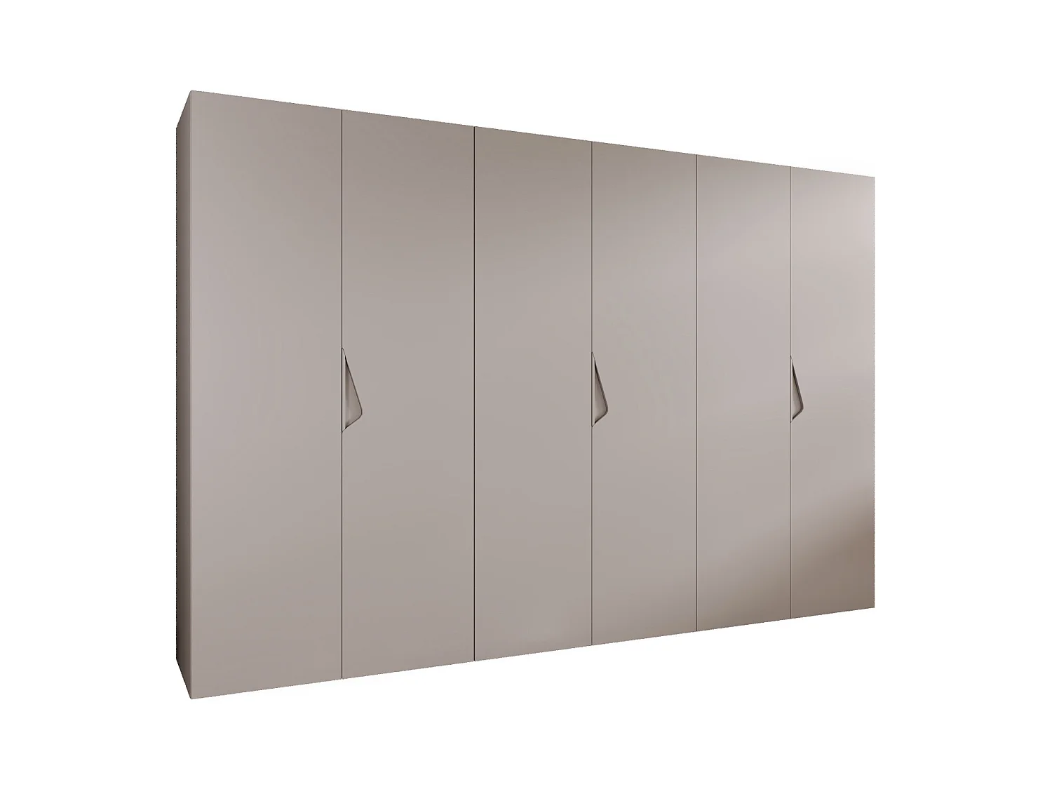 Armoire à portes battantes Sandi 1 300 (100x3) / 202 / 52 (Cachemire + poignées: Cachemire)