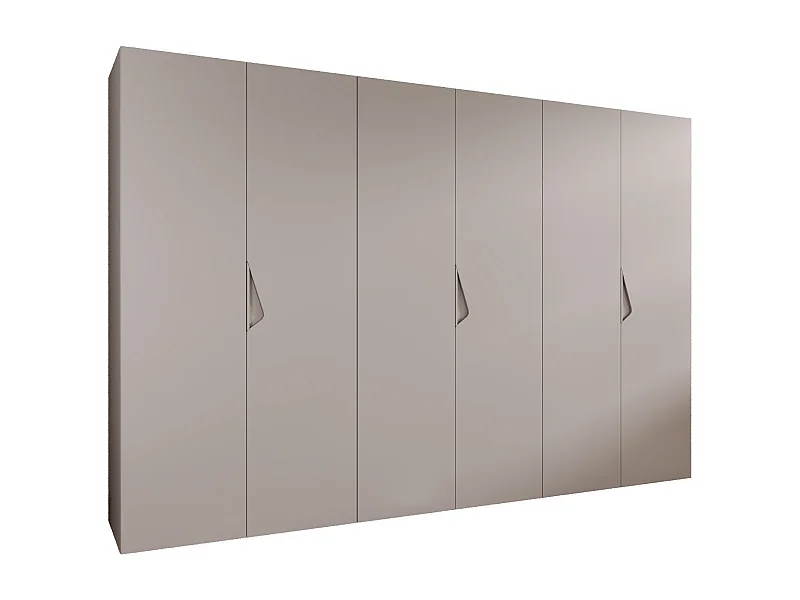 Armario con puertas batientes Sandi 1 300 (100x3) / 202 / 52 (Cachemira + Asas: Cachemira)