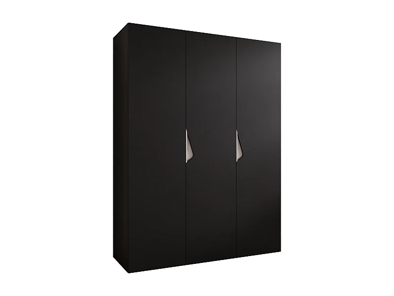 Armoire à portes battantes Sandi 1 150 / 202 / 52 (Noir + poignées: Cachemire)
