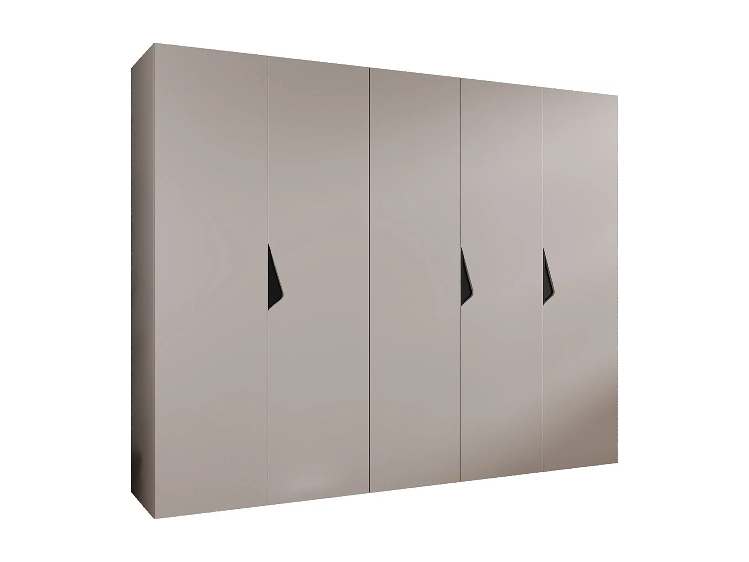 Armoire à portes battantes Sandi 1 250 / 202 / 52 (Cachemire + poignées: Noir)