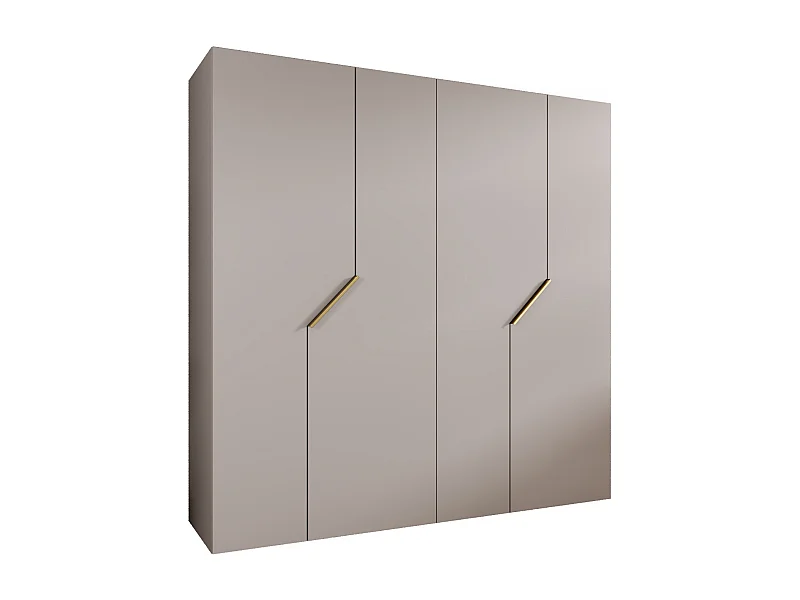 Armoire à portes battantes Andrew 1 200 / 202 / 52 (Cachemire + poignées: Gold)