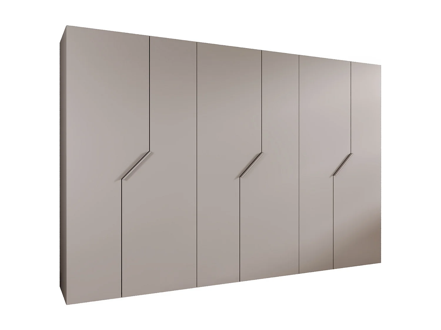 Armoire à portes battantes Andrew 1 300 / 202 / 52 (Cachemire + poignées: Cachemire)