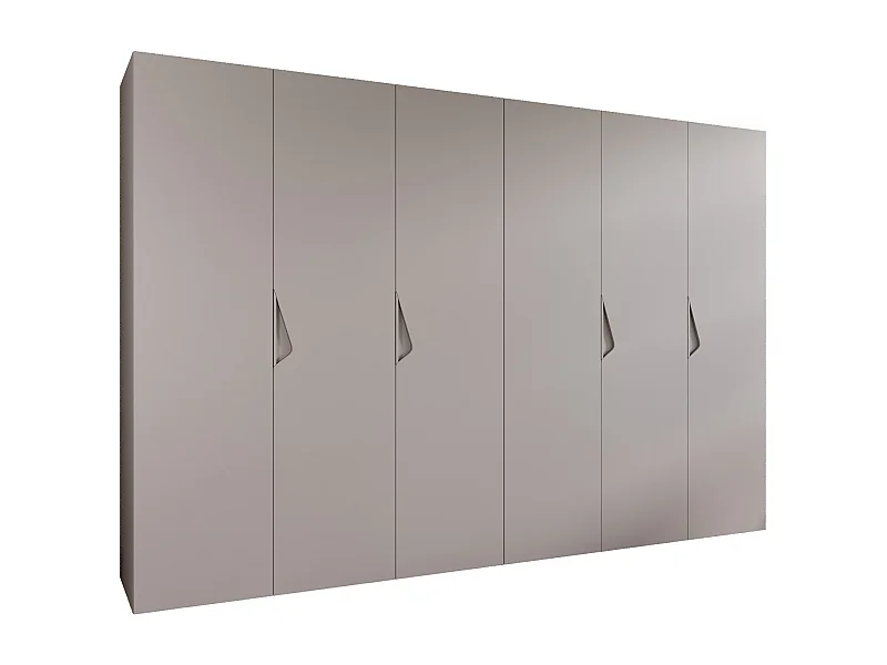 Armoire à portes battantes Sandi 1 300 (150x2) / 202 / 52 (Cachemire + poignées: Cachemire)