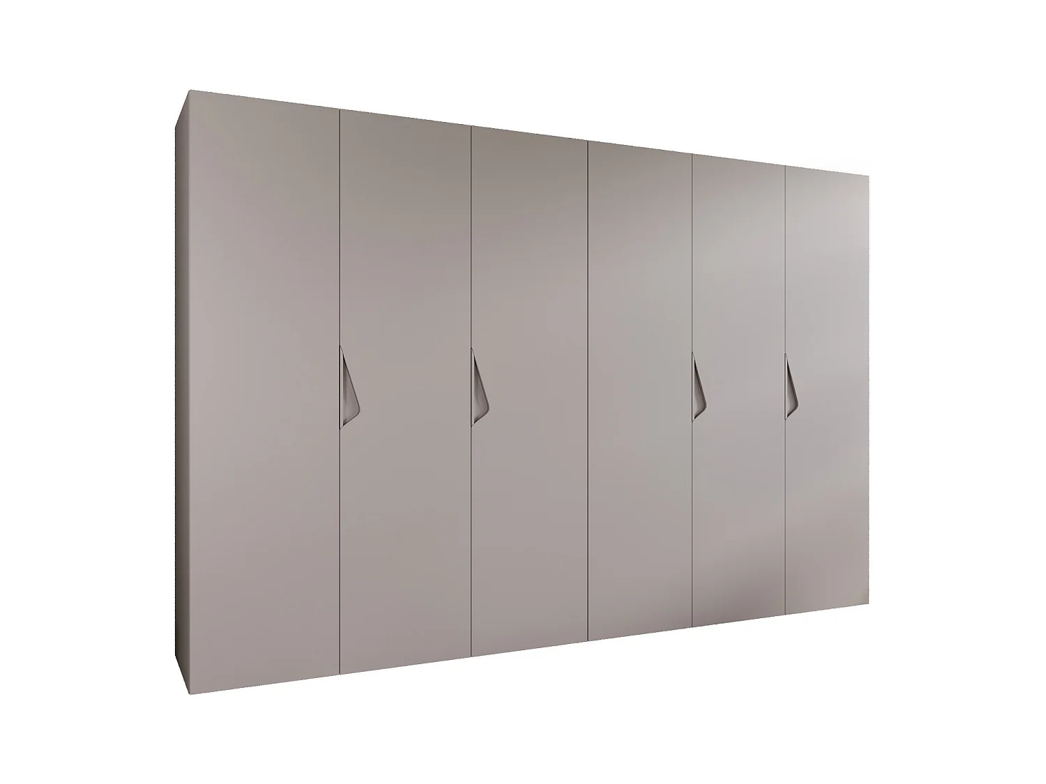 Drehtürenschrank Sandi 1 300 (150x2) / 202 / 52 (Kaschmir + Griffe: Kaschmir)