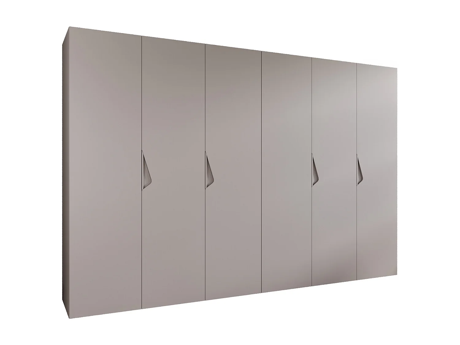 Drehtürenschrank Sandi 1 300 (150x2) / 202 / 52 (Kaschmir + Griffe: Kaschmir)