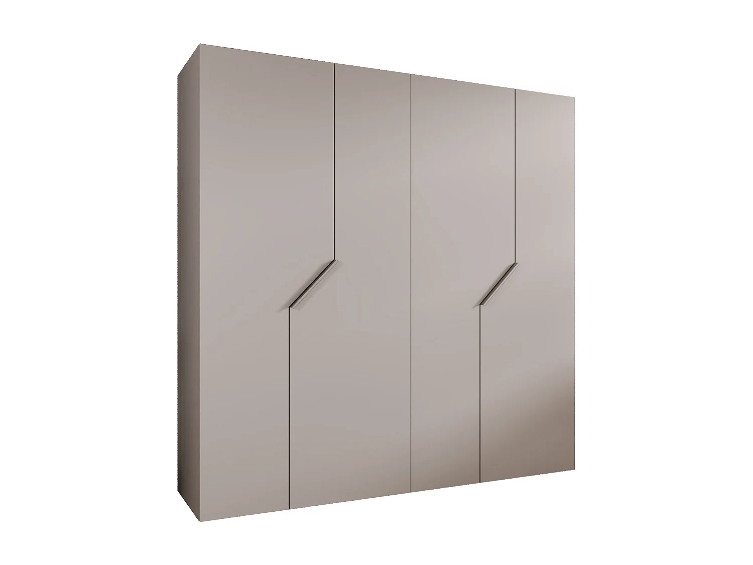 Armoire à portes battantes Andrew 1 200 / 202 / 52 (Cachemire + poignées: Cachemire)