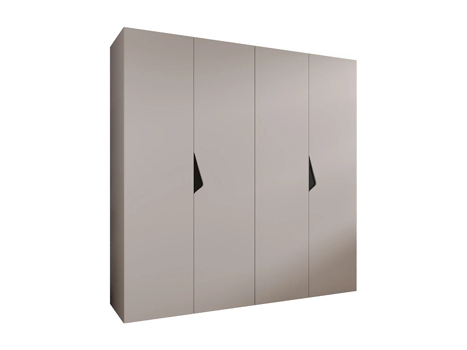 Armoire à portes battantes Sandi 1 200 / 202 / 52 (Cachemire + poignées: Noir)