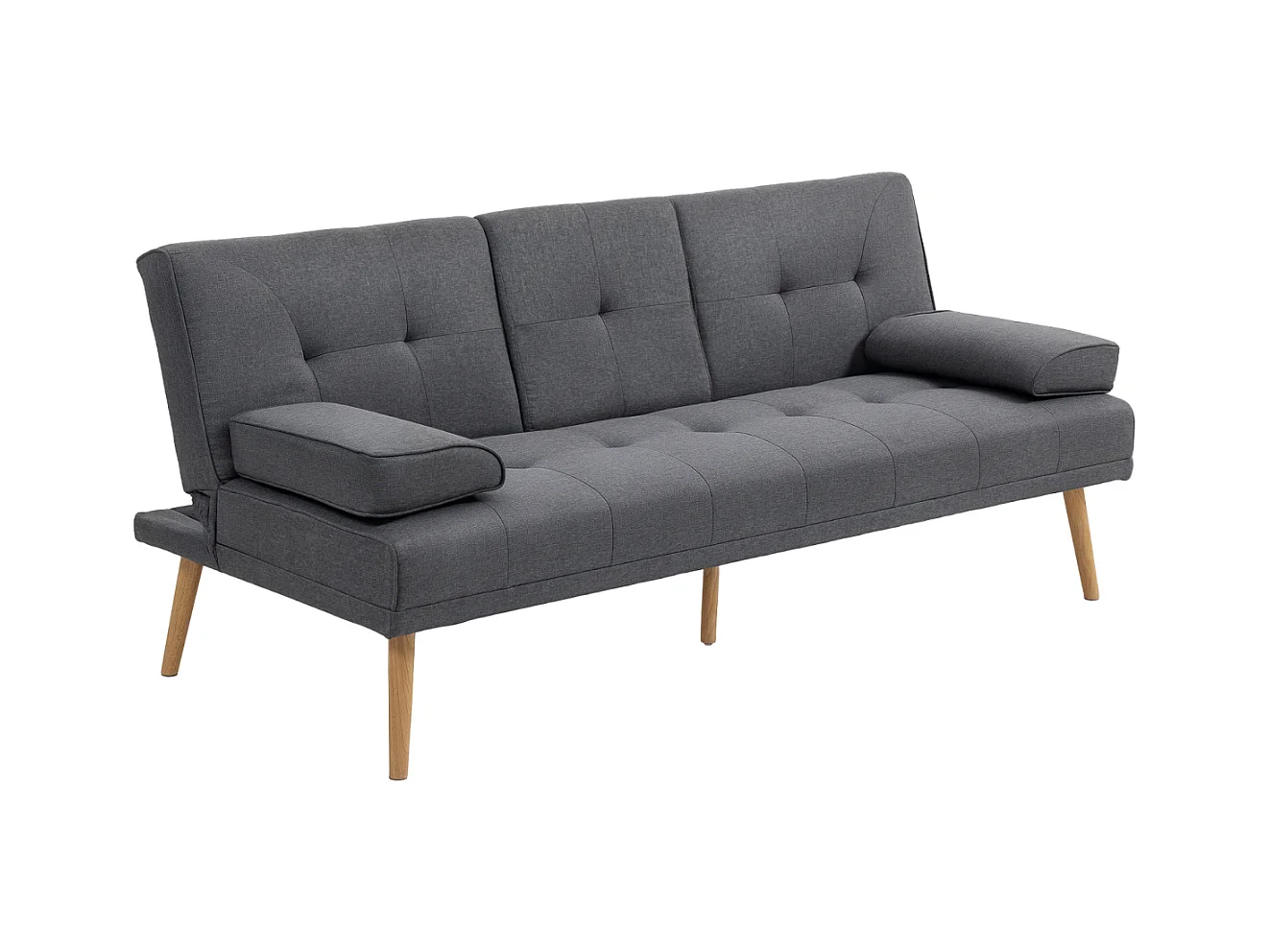 Schlafsofa, 3-Sitzer-Sofa, 2 Kissen,Modernes Wohnzimmer