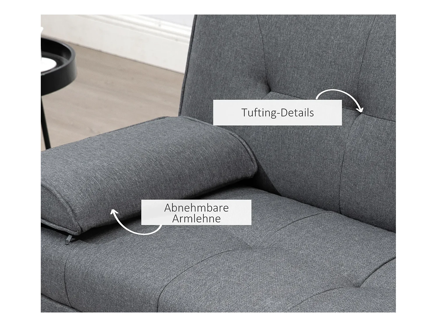 Schlafsofa, 3-Sitzer-Sofa, 2 Kissen,Modernes Wohnzimmer