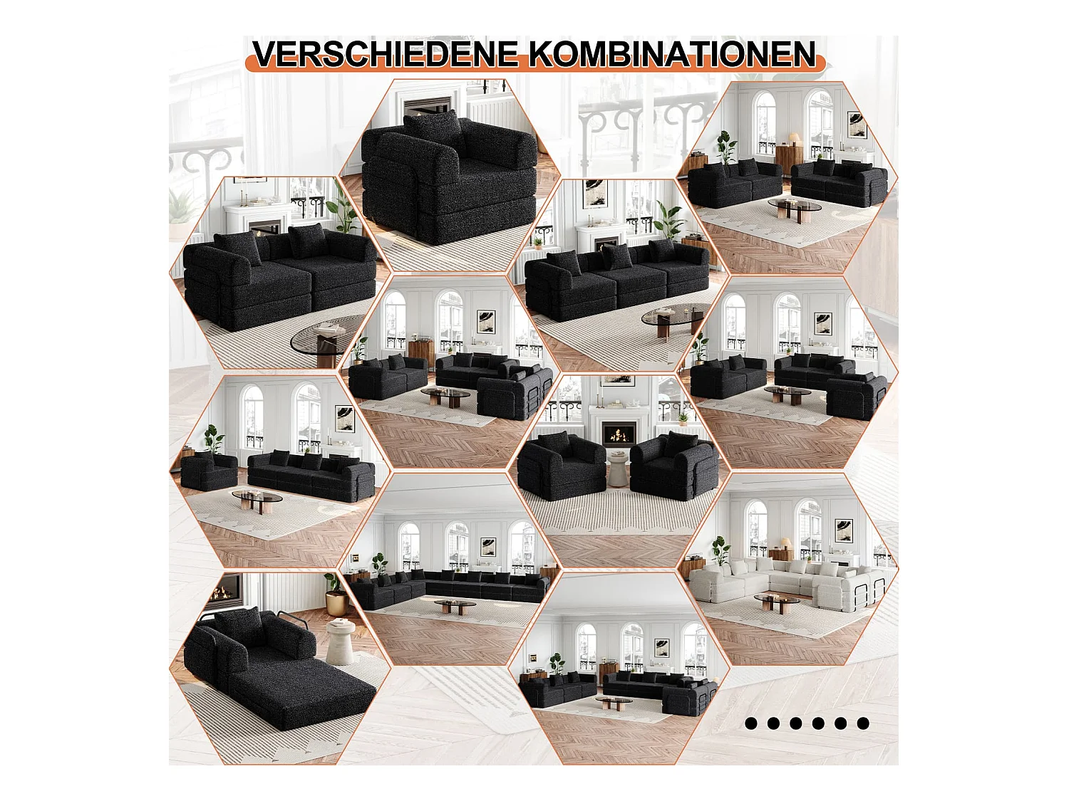 Chenille-Schlafsofa,2-in-1 Relaxsessel(Grau) mit Staufach in der Armlehne, drei Metallrahmen und mehreren Konfigurationsmöglichkeiten