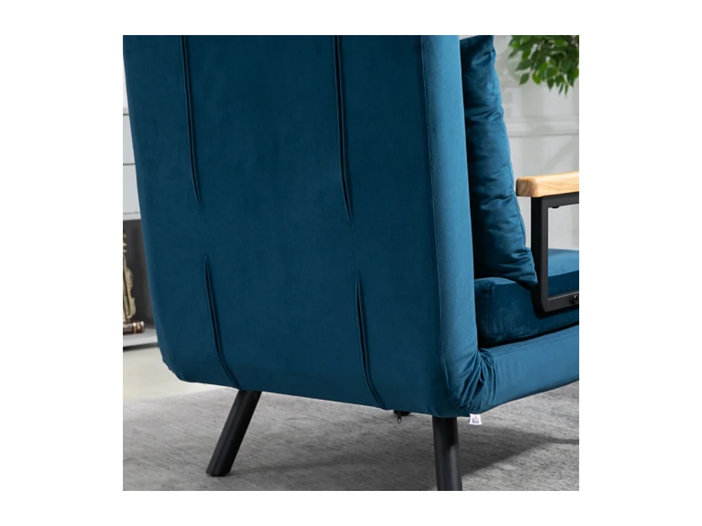 Schlafsofa, Relaxsessel Bettfunktion Gästebett Rückenkissen verstellbare Rückenlehne 63x73x81cm