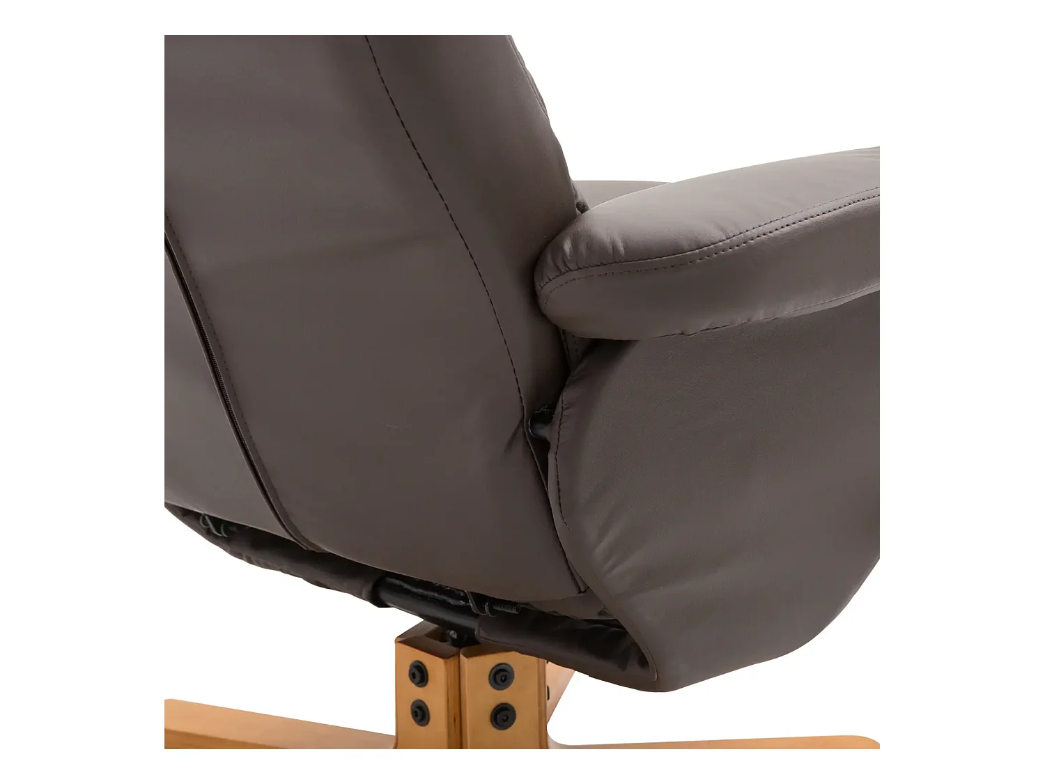 Relaxsessel mit Hocker, 360°drehbarer Fernsehsessel mit Liegefunktion Lesesessel für Schlafzimmer, Wohnzimmer