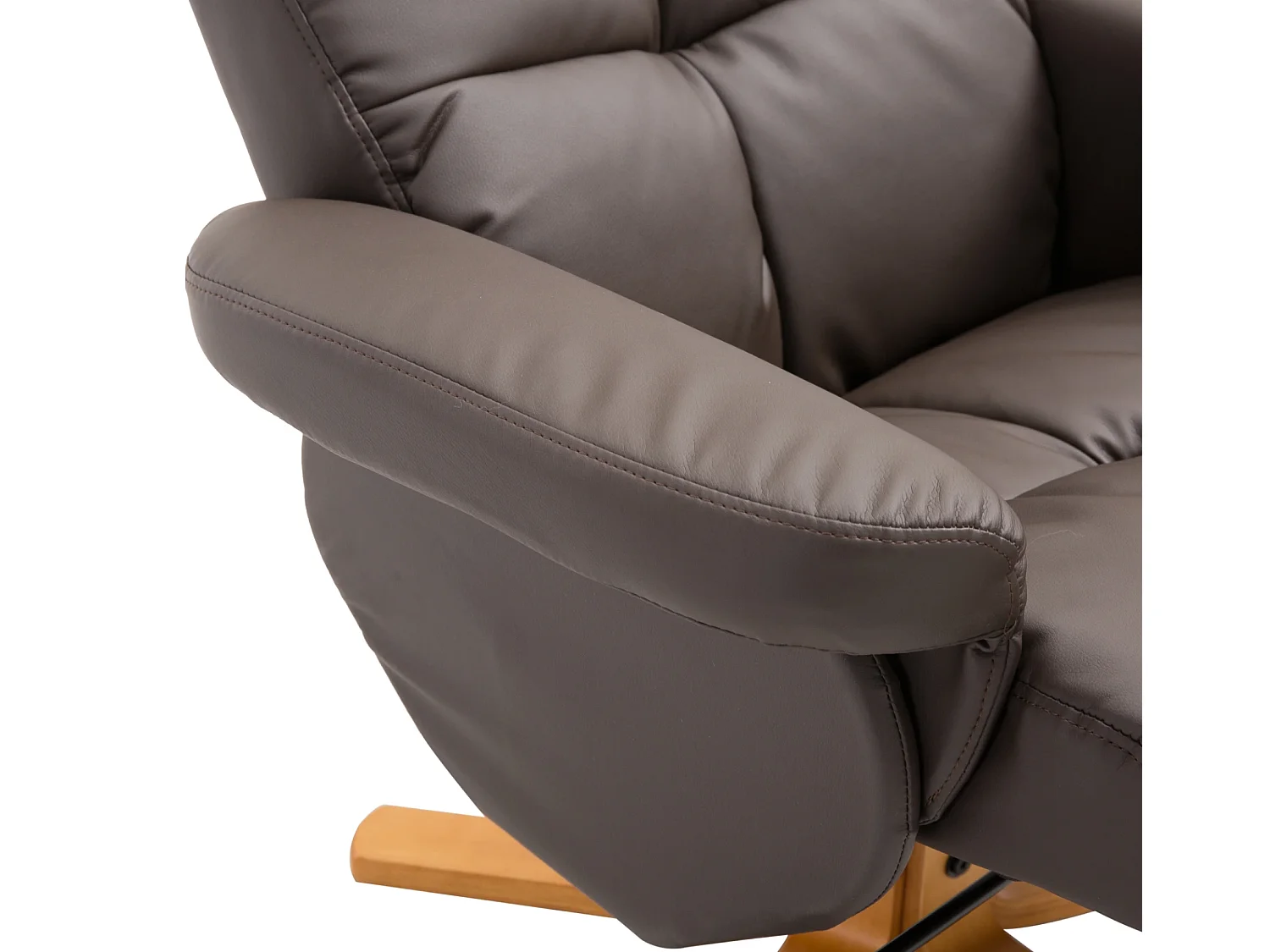 Relaxsessel mit Hocker, 360°drehbarer Fernsehsessel mit Liegefunktion Lesesessel für Schlafzimmer, Wohnzimmer