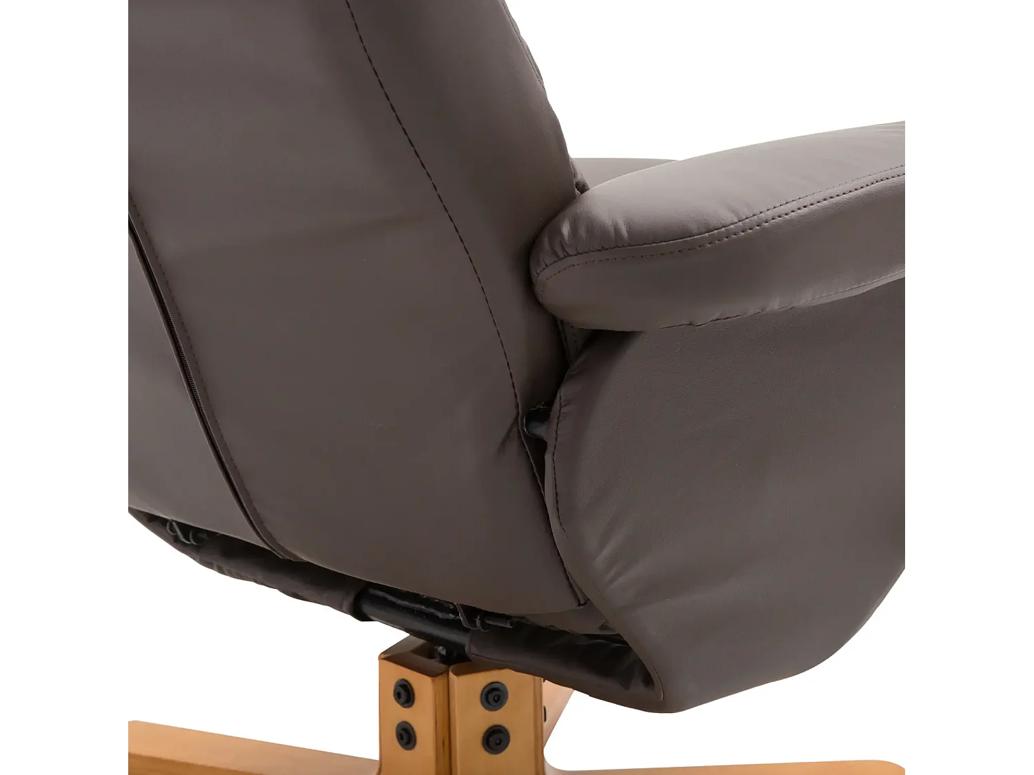 Relaxsessel mit Hocker, 360°drehbarer Fernsehsessel mit Liegefunktion Lesesessel für Schlafzimmer, Wohnzimmer