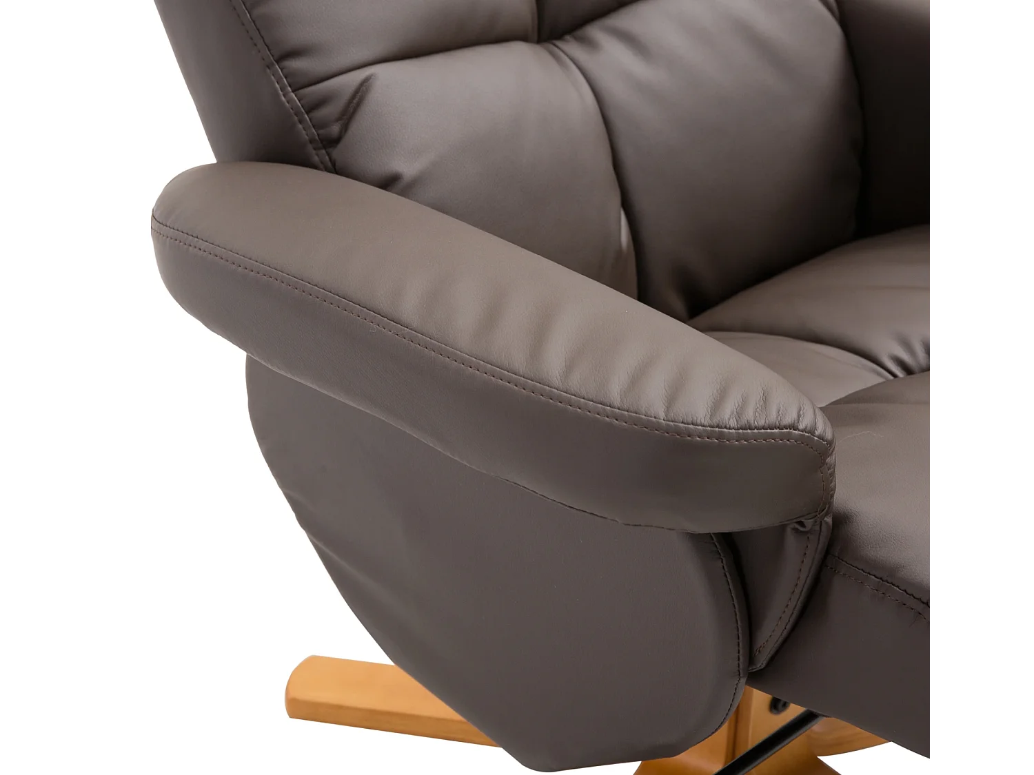 Relaxsessel mit Hocker, 360°drehbarer Fernsehsessel mit Liegefunktion Lesesessel für Schlafzimmer, Wohnzimmer