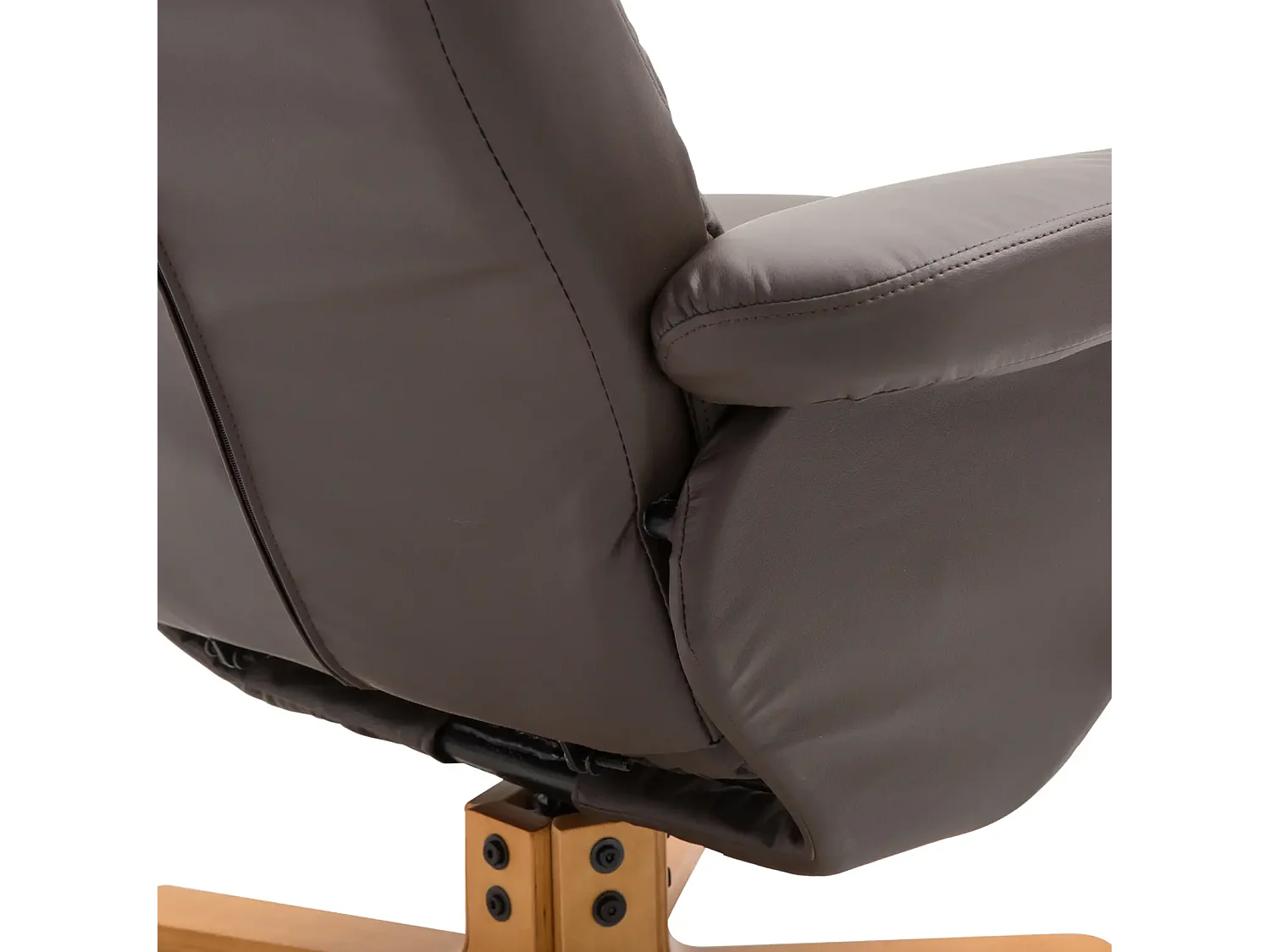 Relaxsessel mit Hocker, 360°drehbarer Fernsehsessel mit Liegefunktion Lesesessel für Schlafzimmer, Wohnzimmer