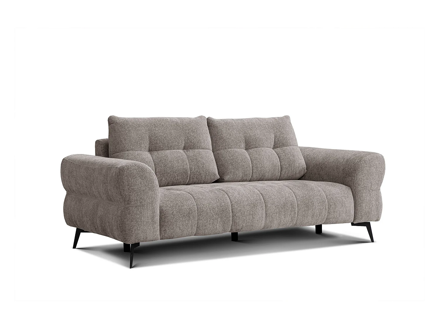 Canapé 3 places SALVINI, tissu beige  foncé