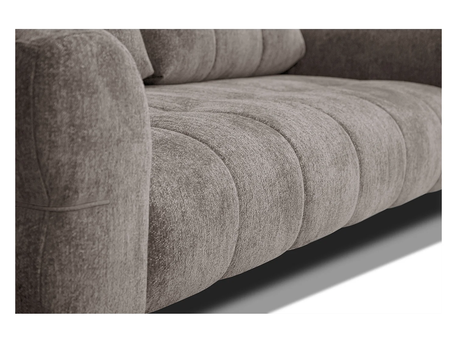 Canapé 3 places SALVINI, tissu beige  foncé