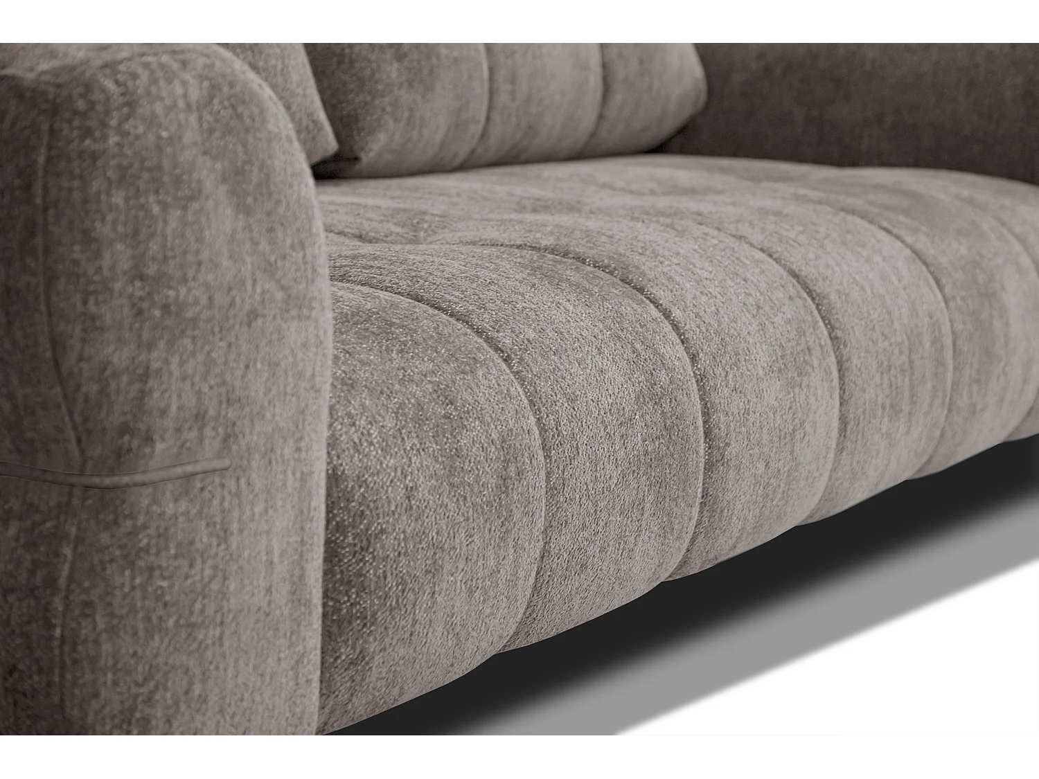 Canapé 3 places SALVINI, tissu beige  foncé