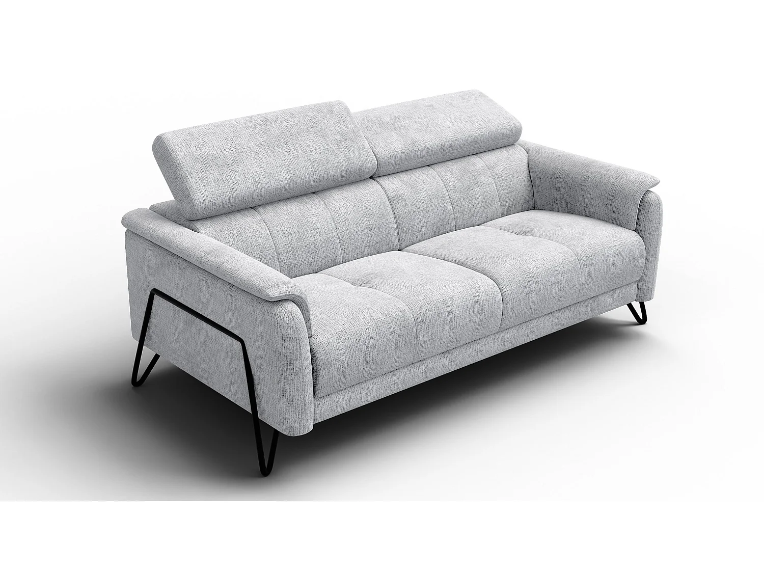 Sofa 3-Sitzer RODEN, hellgrau