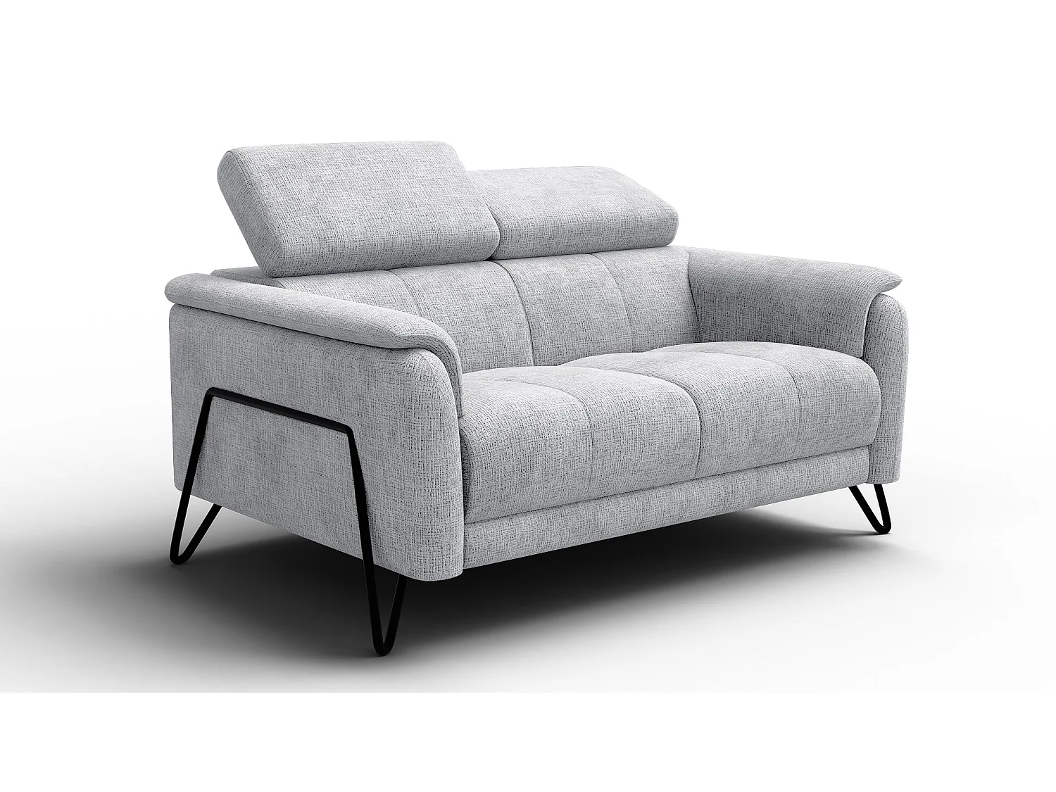 Sofa 2-Sitzer RODEN, hellgrau