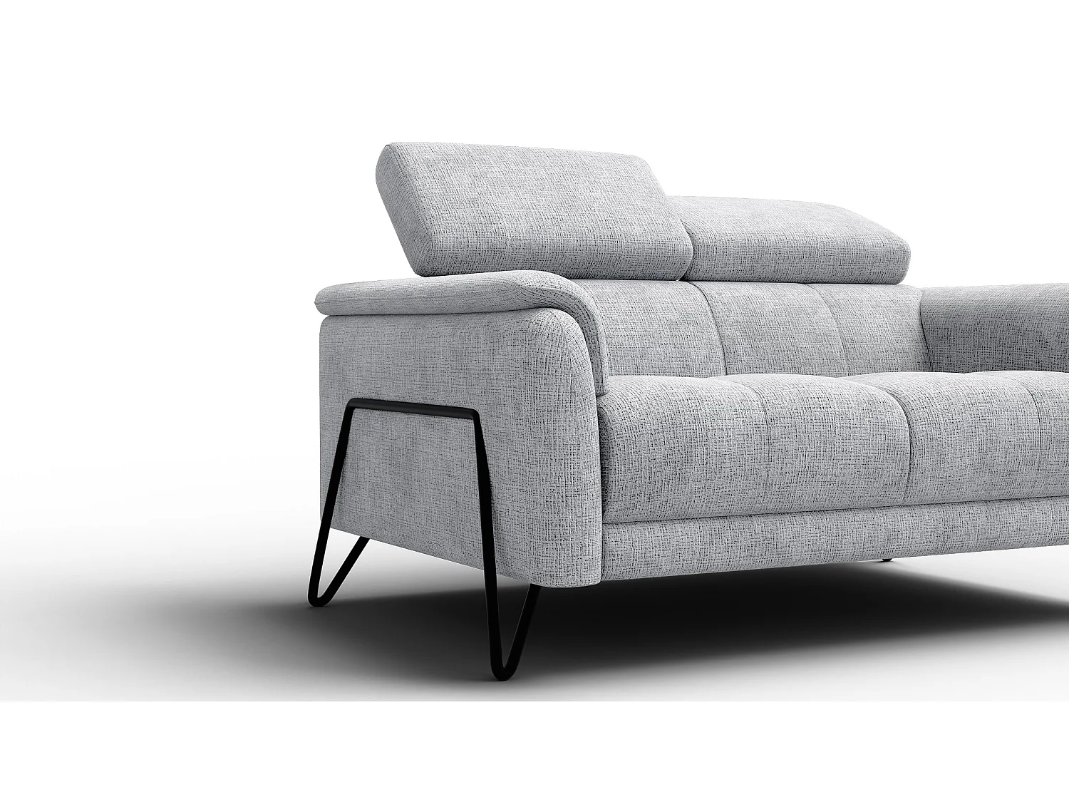 Sofa 2-Sitzer RODEN, hellgrau