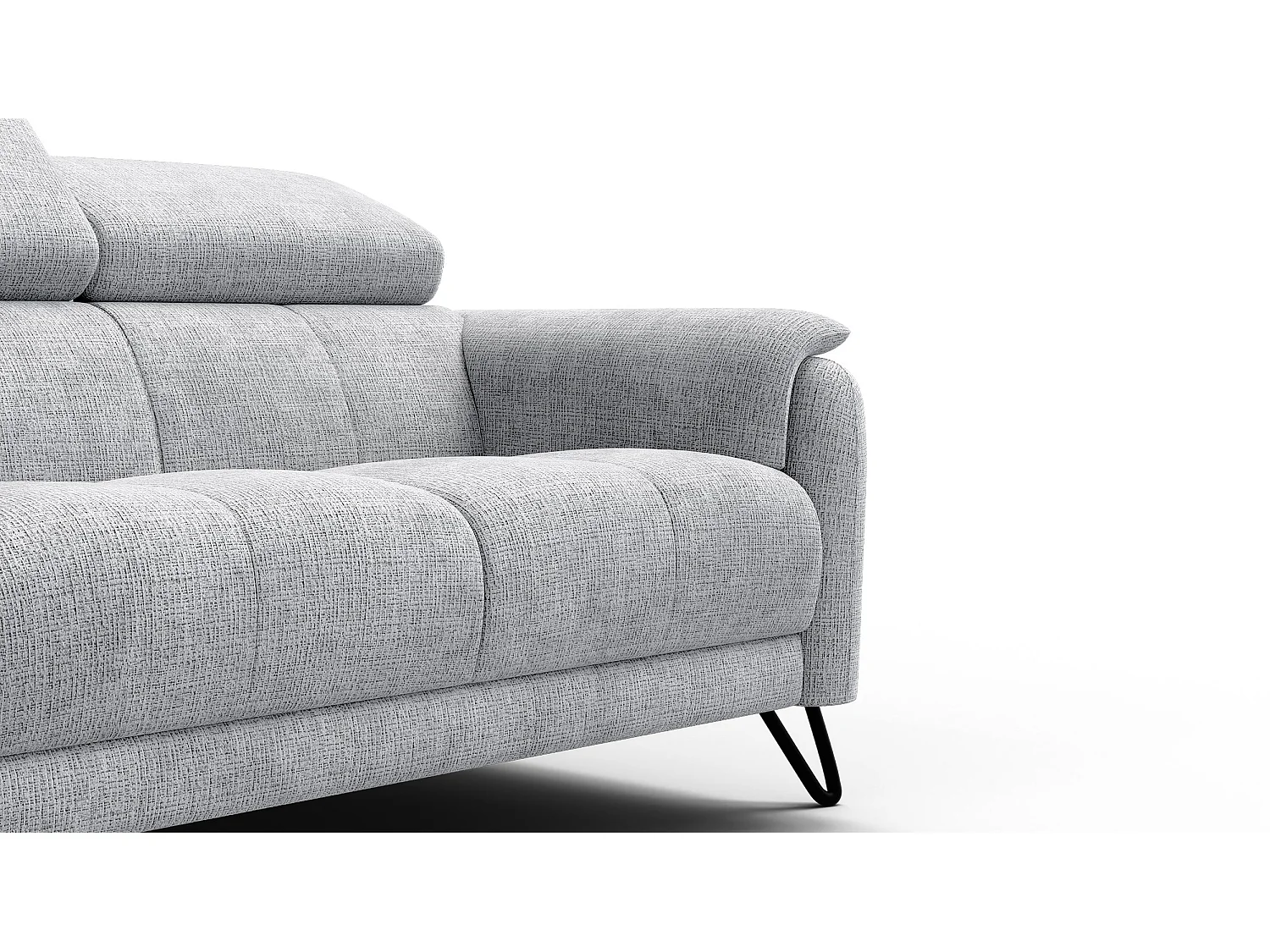 Sofa 2-Sitzer RODEN, hellgrau