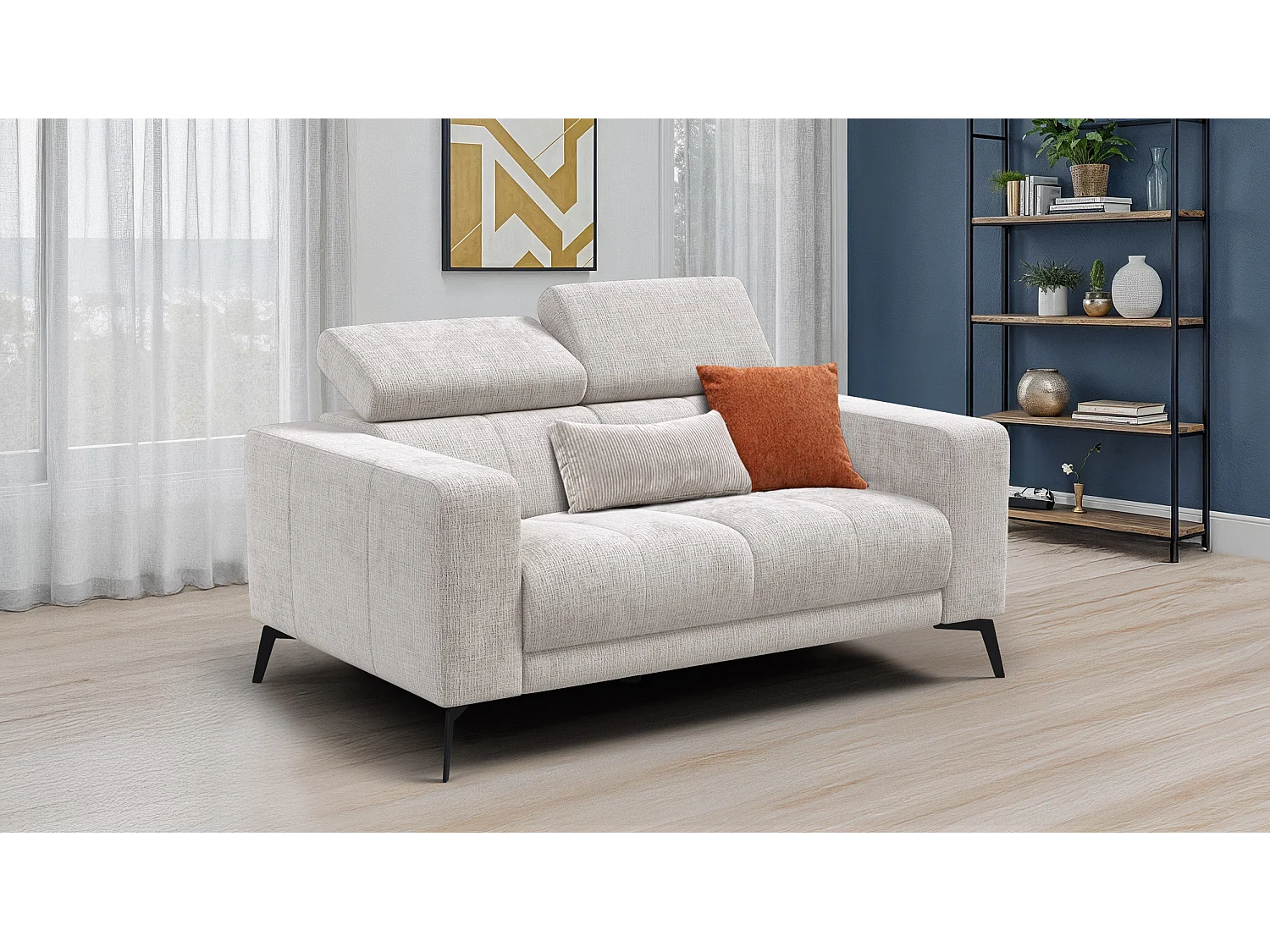 Sofa 2-Sitzer MORELLO, creme