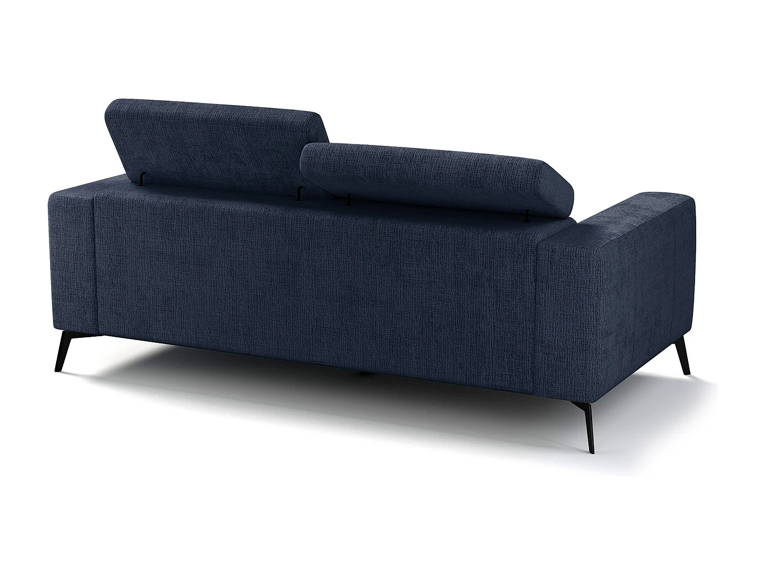 Canapé 3 places MORELLO, tissu bleu marine