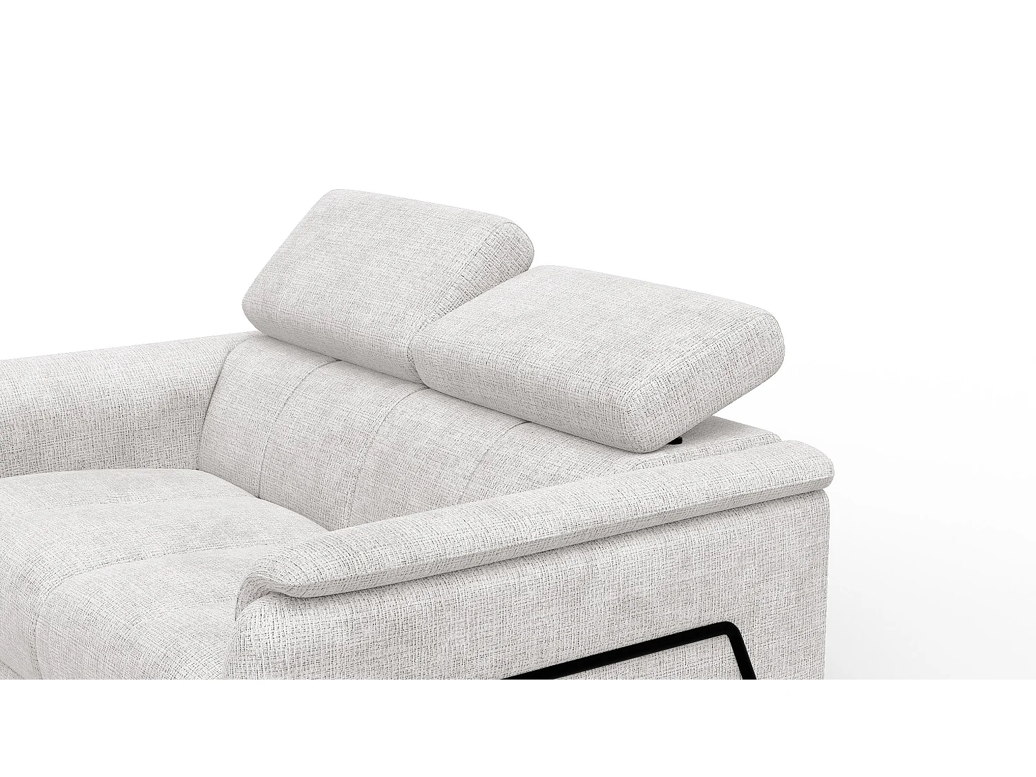 Canapé 2 places RODEN, tissu crème