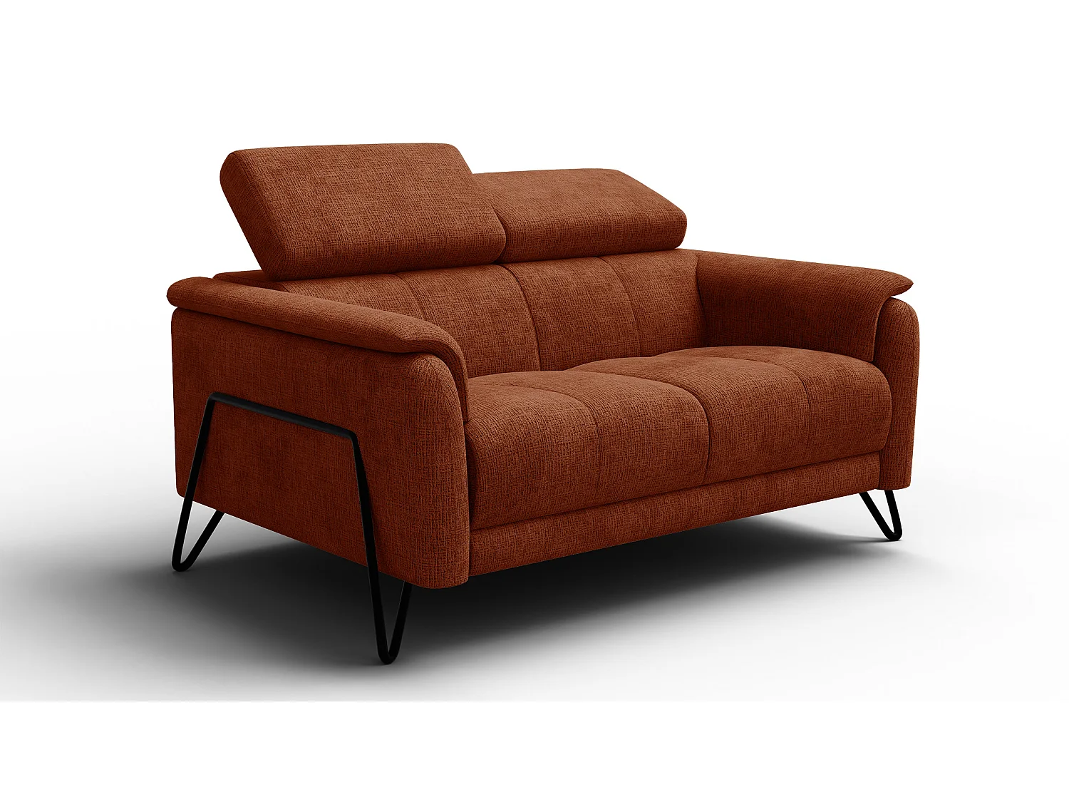 Sofa 2-Sitzer RODEN, rostrot