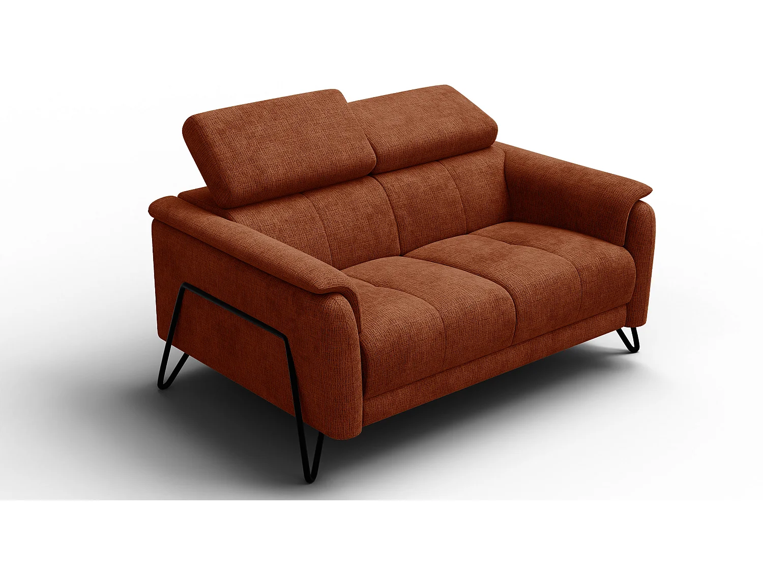 Sofa 2-Sitzer RODEN, rostrot