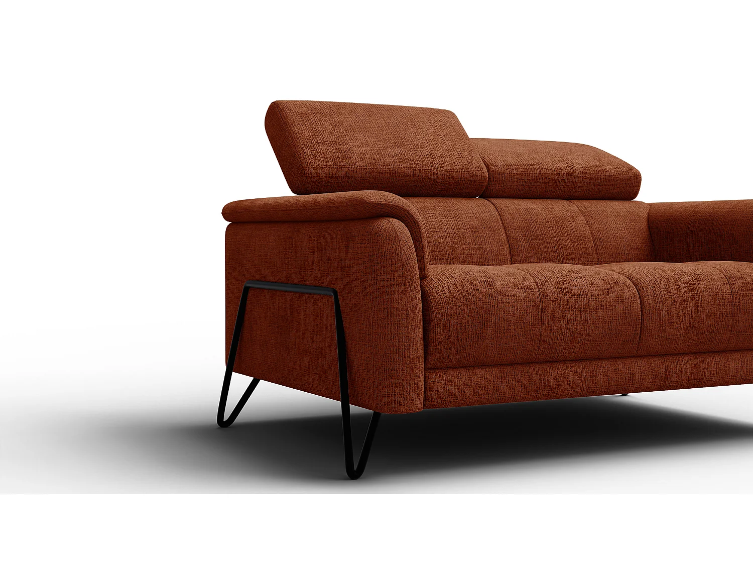 Sofa 2-Sitzer RODEN, rostrot