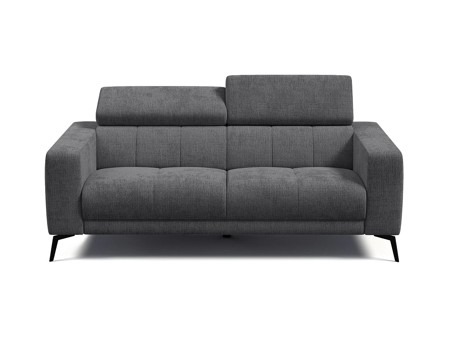 Canapé 3 places MORELLO, tissu gris foncé