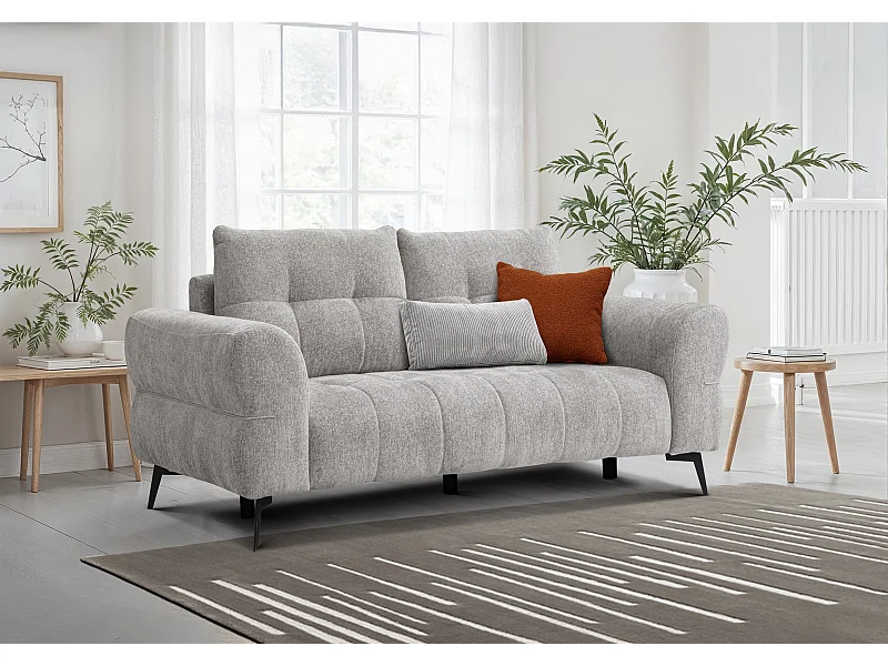 Canapé 2,5 places SALVINI, tissu gris chaud