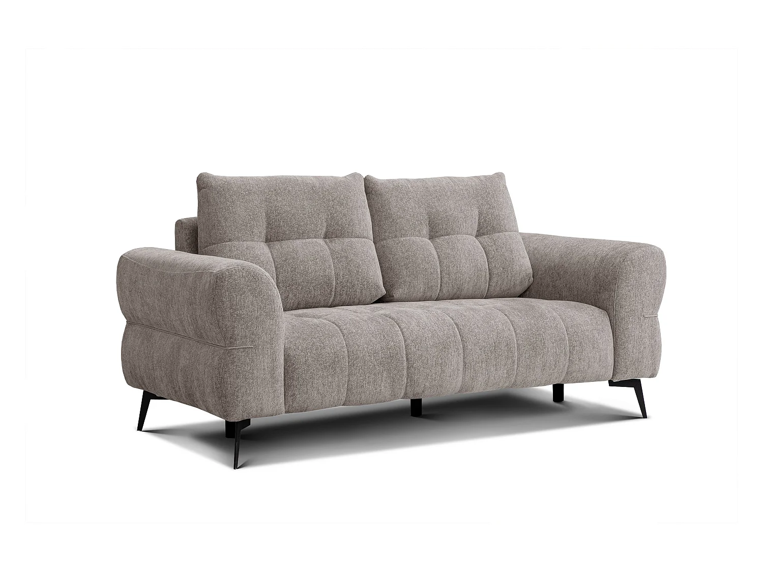 Canapé 2,5 places SALVINI, tissu beige  foncé