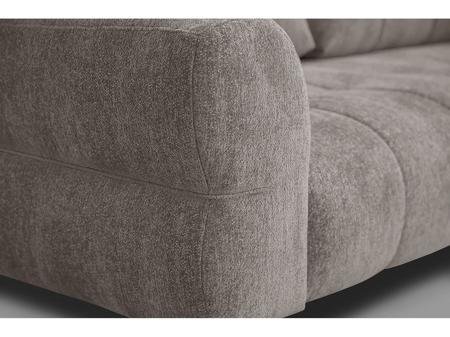 Canapé 2,5 places SALVINI, tissu beige  foncé