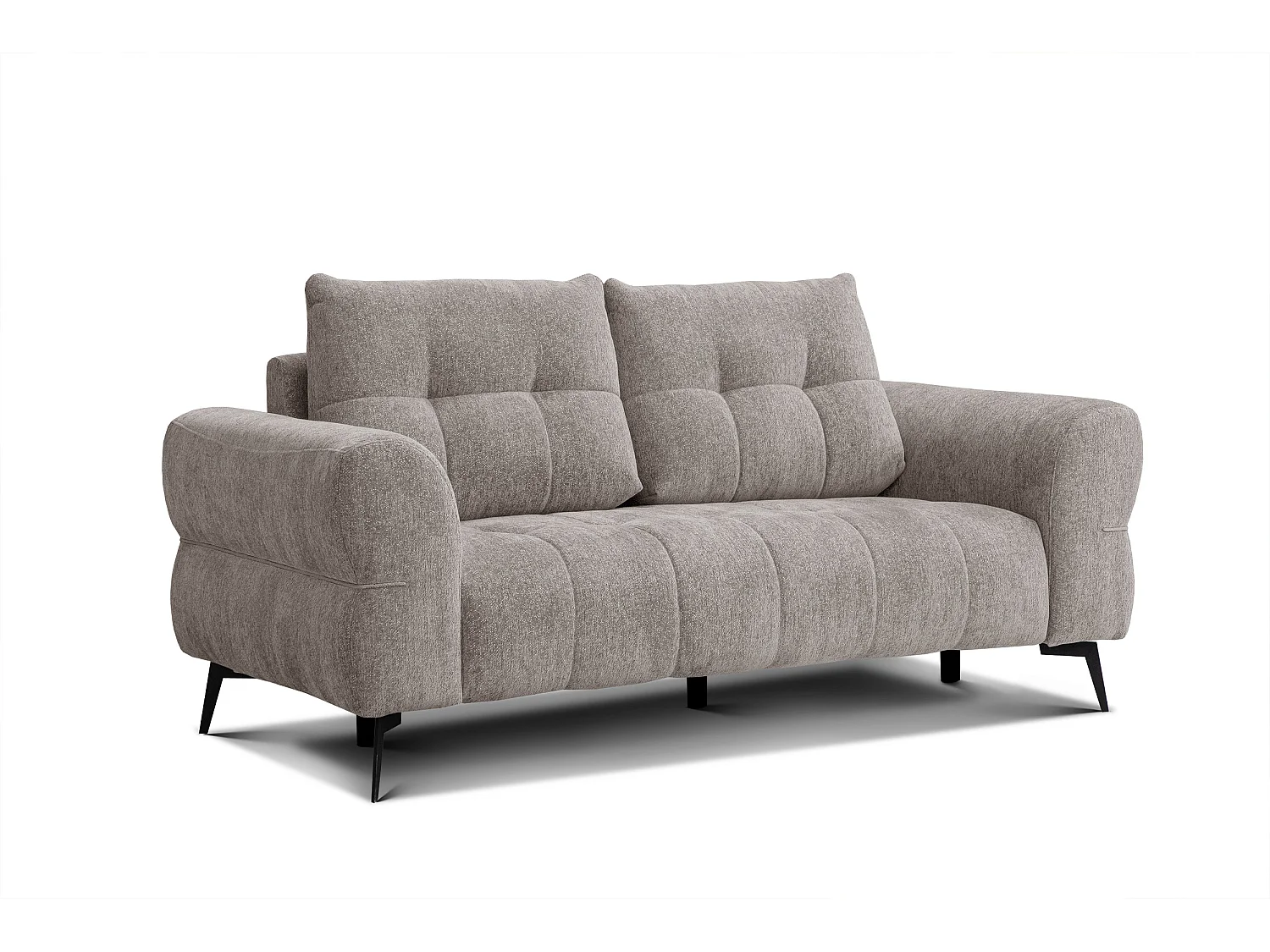 Canapé 2,5 places SALVINI, tissu beige  foncé