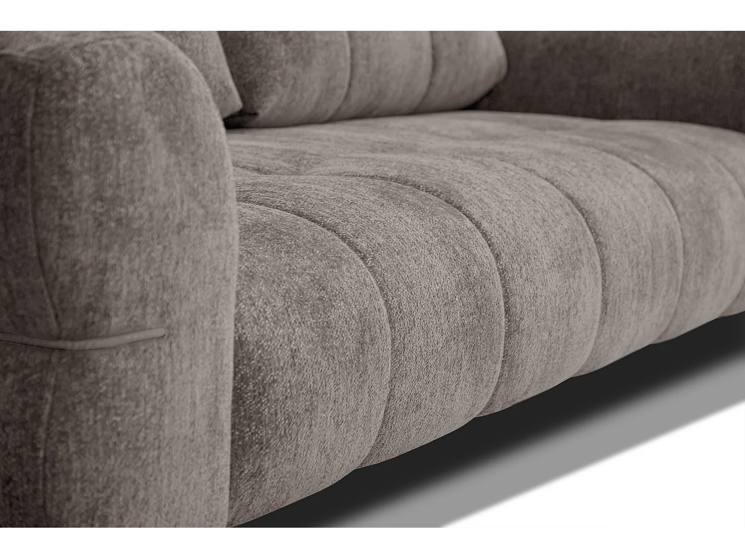 Canapé 2,5 places SALVINI, tissu beige  foncé